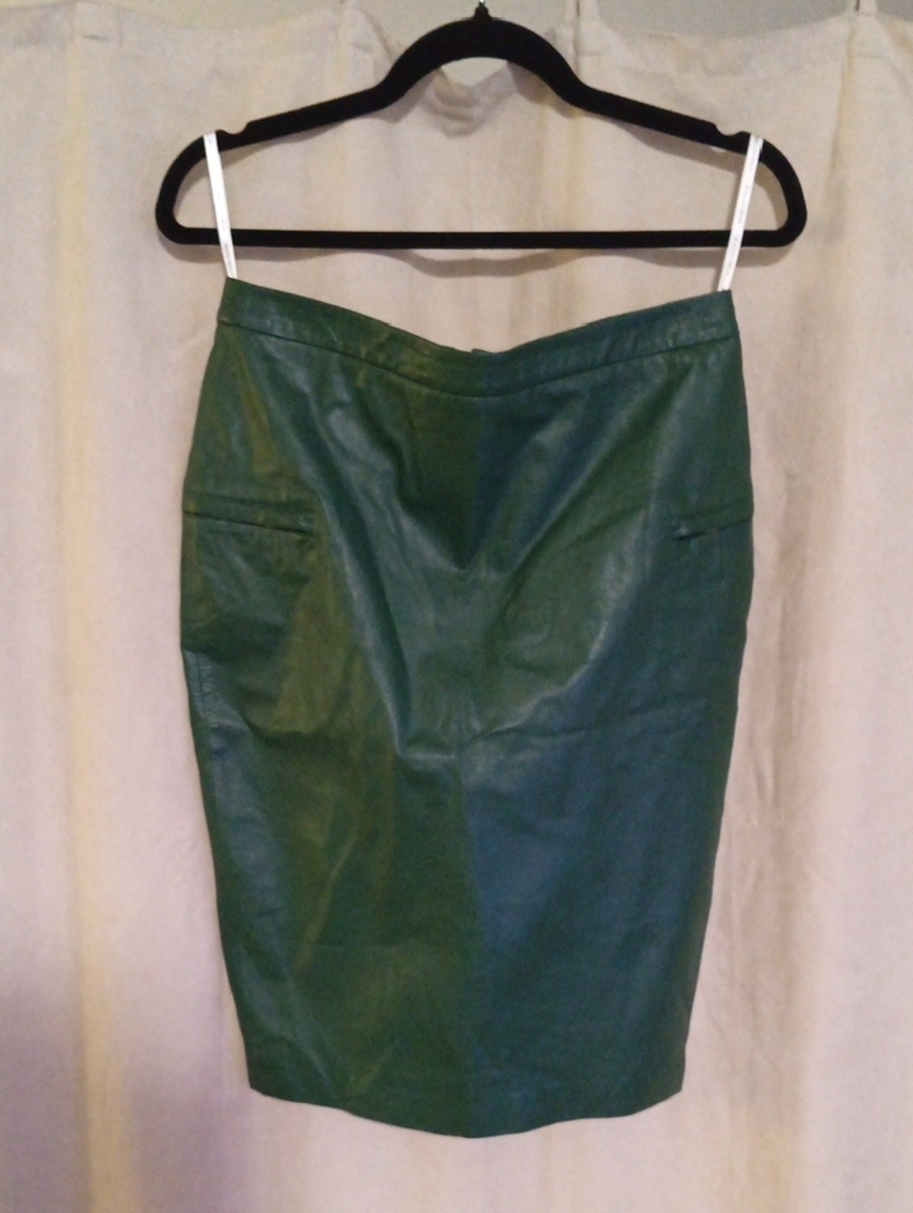 By Malene Birger Forest Green Genuine Leather Pencil Skirt